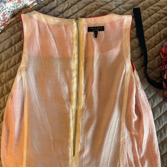 rag and‎ bone Corina shift dress in pink and red 🩷❤️. Size 0 - Picture 10 of 10